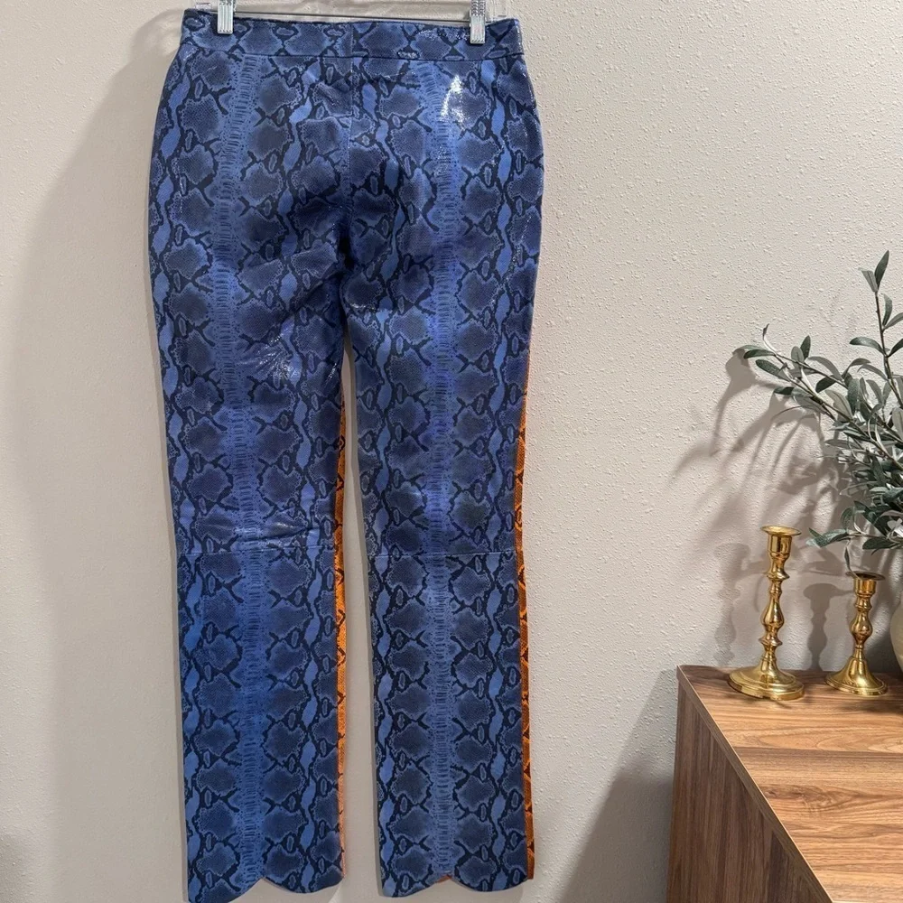 Free People x Dancassab XS Snakeskin Print Carmina Leather Pants Festival NWT